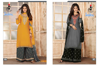 The Ethnic Studio Snickers kurtis with palazzo and Dupatta