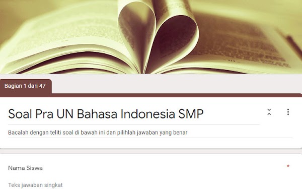Soal Pra UN Bahasa Indonesia SMP Tahun Pelajaran 2019/2020
