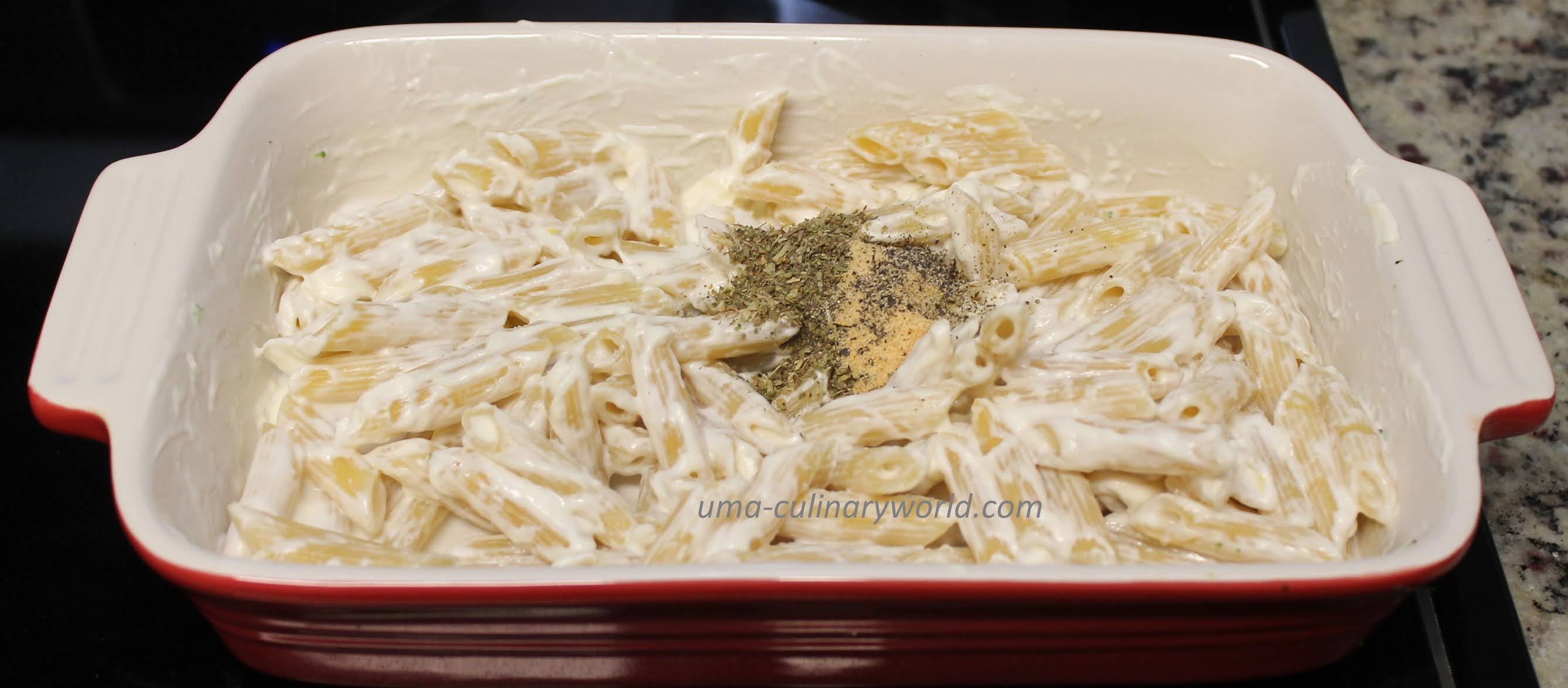 Microwave Veggie Penne Pasta