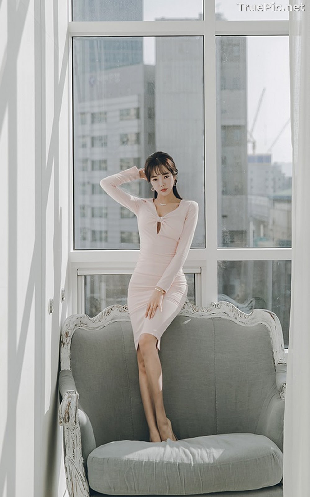 Image Korean Fashion Model - Kang Eun Wook - Slim Fit Bodycon Dress - TruePic.net - Picture-30