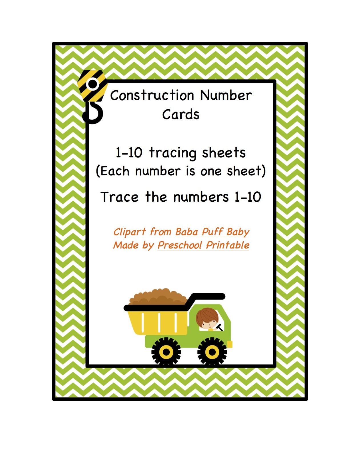 Construction Number Tracing Printable Preschool Printables construction-number-tracing-printable-preschool-printables