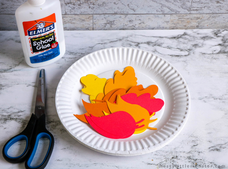 Paper Plate Leaf Wreath Messy Little Monster