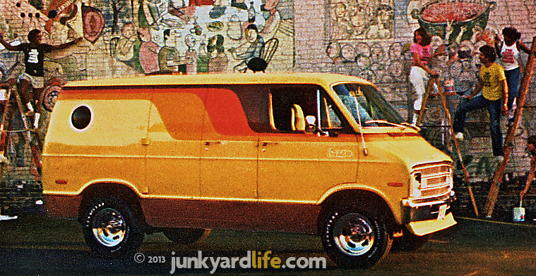 1977 Dodge van ad featured custom paint, wheels.