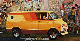 1977 Dodge van ad featured custom paint, wheels.