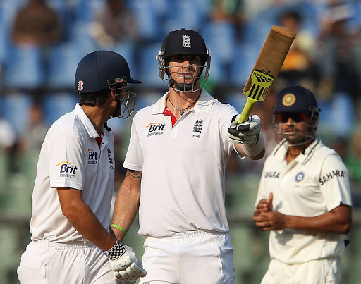 India v England - Kevin Pietersen at his grand 186 in Mumbai