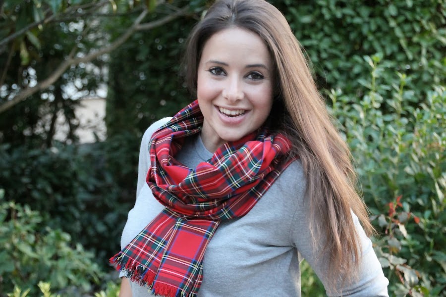 Tendencia cuadros escoceses DIY Cómo hacer una pashmina