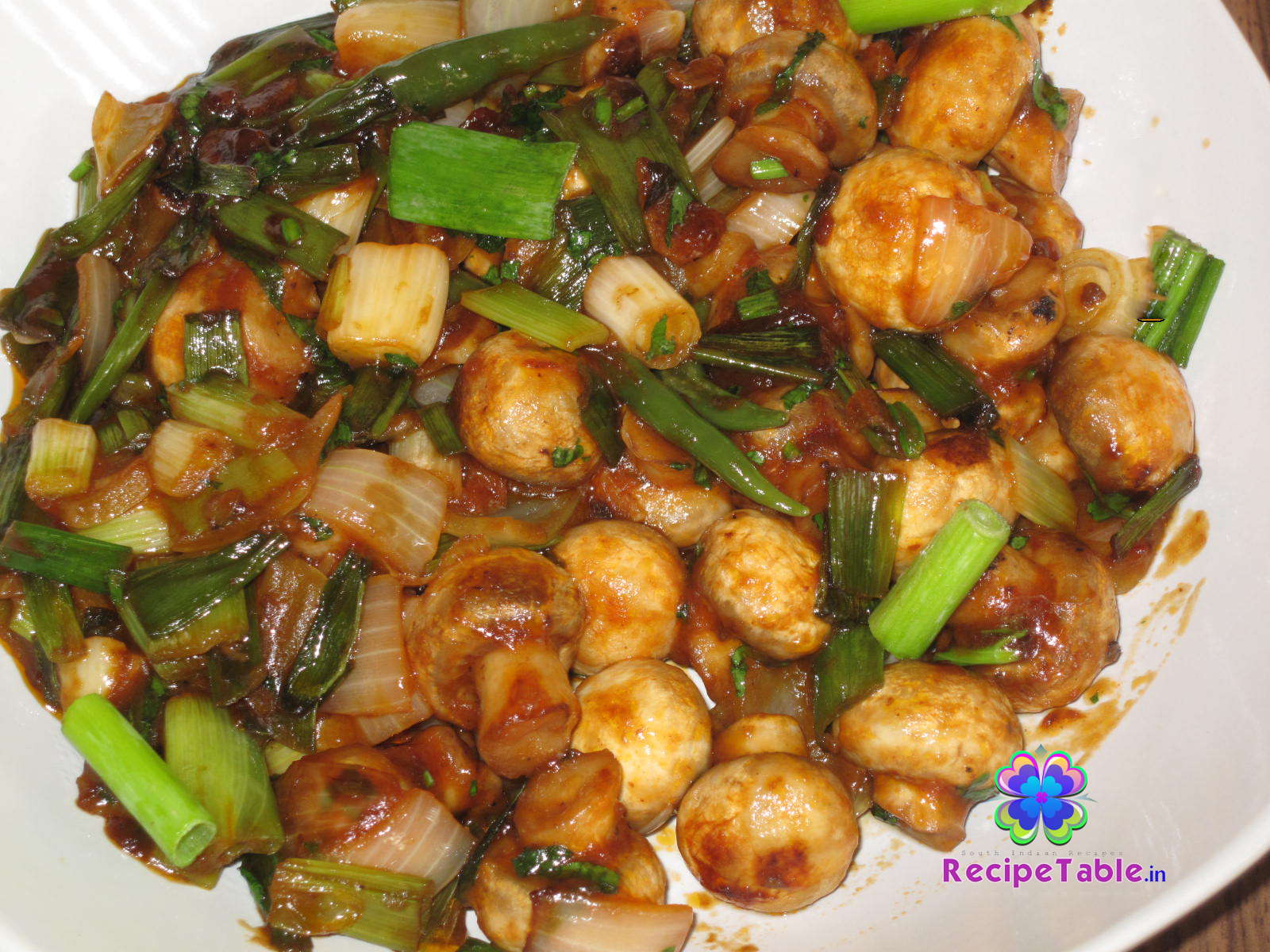 Chilli Garlic Mushroom Recipe Table