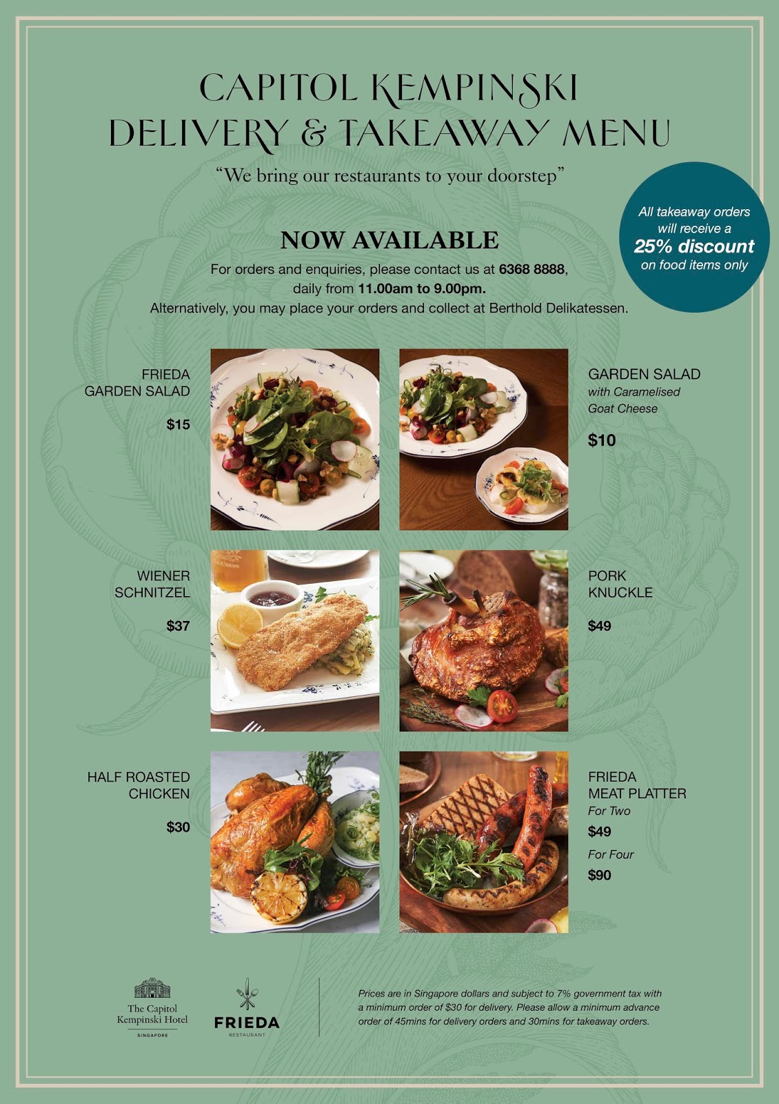 The Capitol Kempinski Hotel Singapore brings their restaurants to your