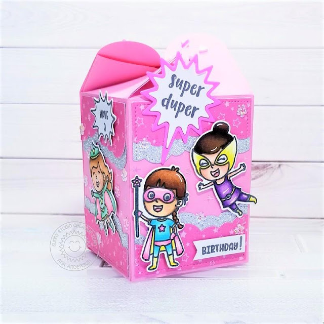 Sunny Studio Stamps: Super Duper Cityscape Border Dies Comic Strip Speech Bubble Dies Wrap Around Box Dies Super Hero Themed Gift Boxes by Ana Anderson Sunny Studio Stamps: Super Duper Cityscape Border Dies Comic Strip Speech Bubble Dies Wrap Around Box Dies Super Hero Themed Gift Boxes by Ana Anderson