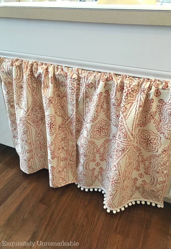 Super Simple Sink Skirt DIY Exquisitely Unremarkable
