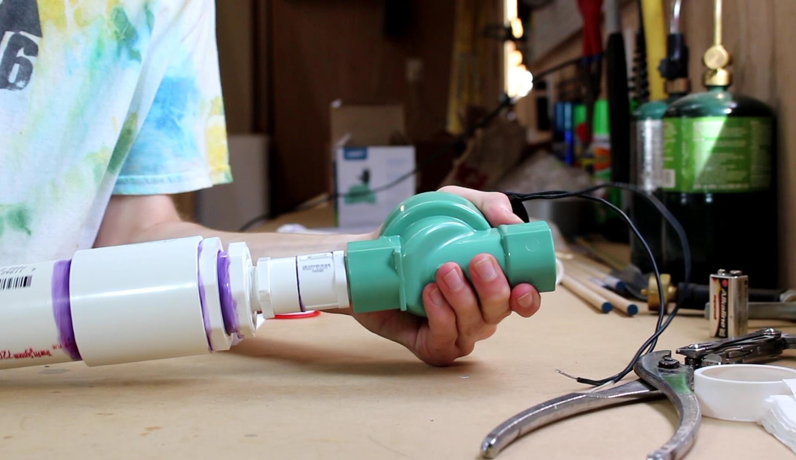 Jake Makes PVC Air Cannon with Sprinkler valve