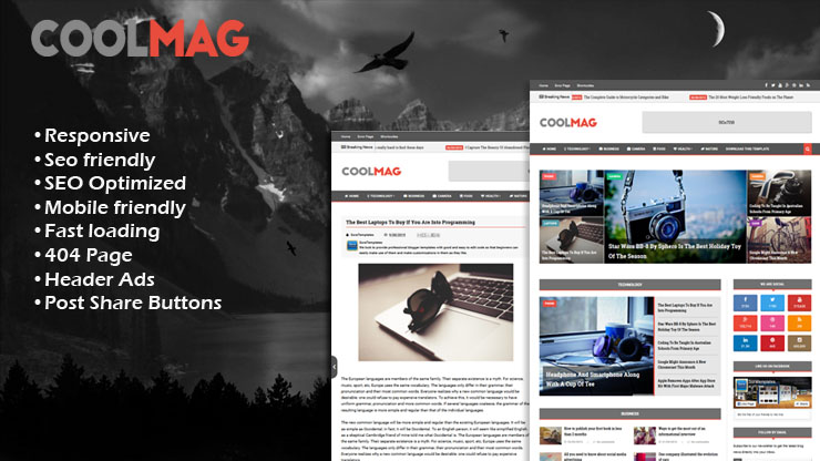 Cool Mag Responsive Blogger Template