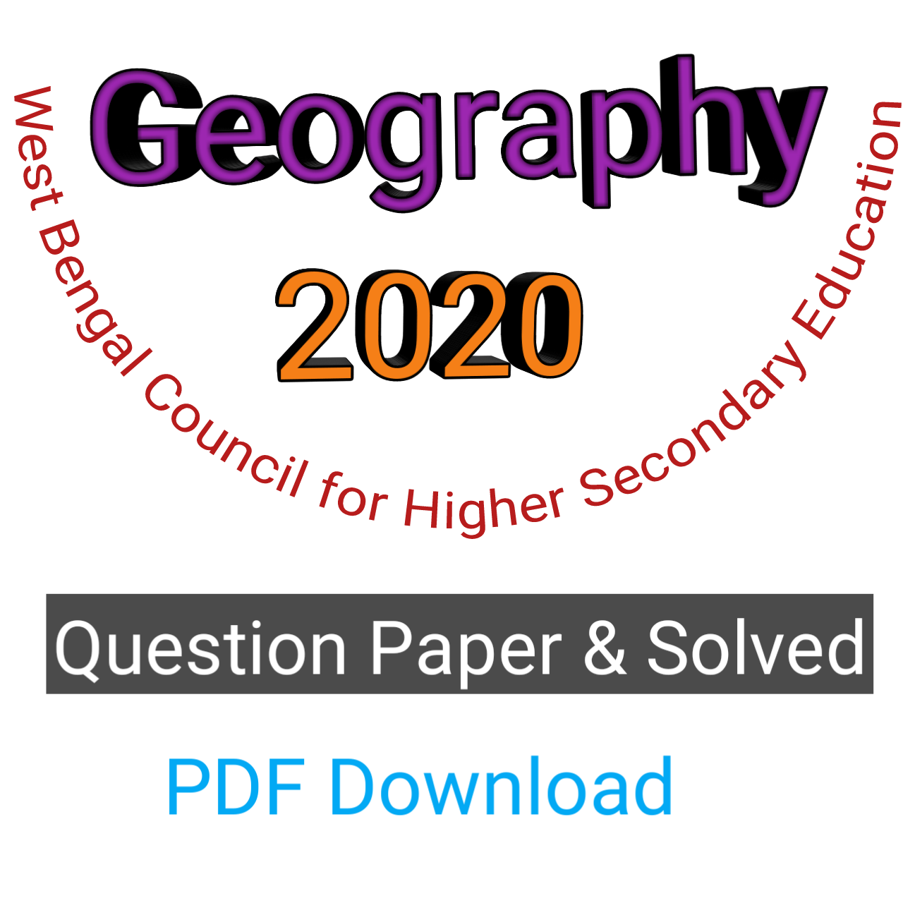 WBCHSE geography Question Paper 2019