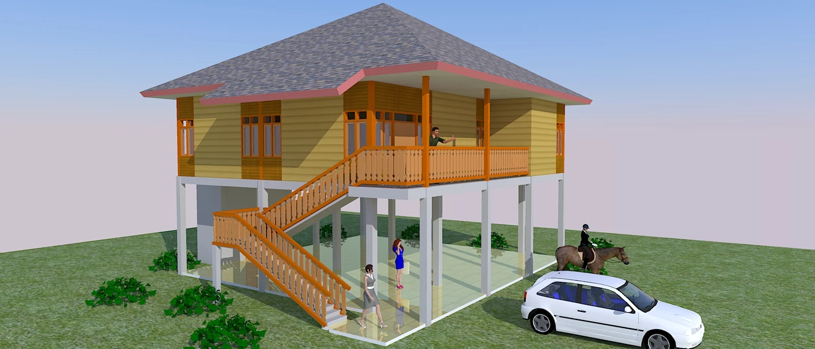 Gambar Rumah Kayu Jasa Site Plan
