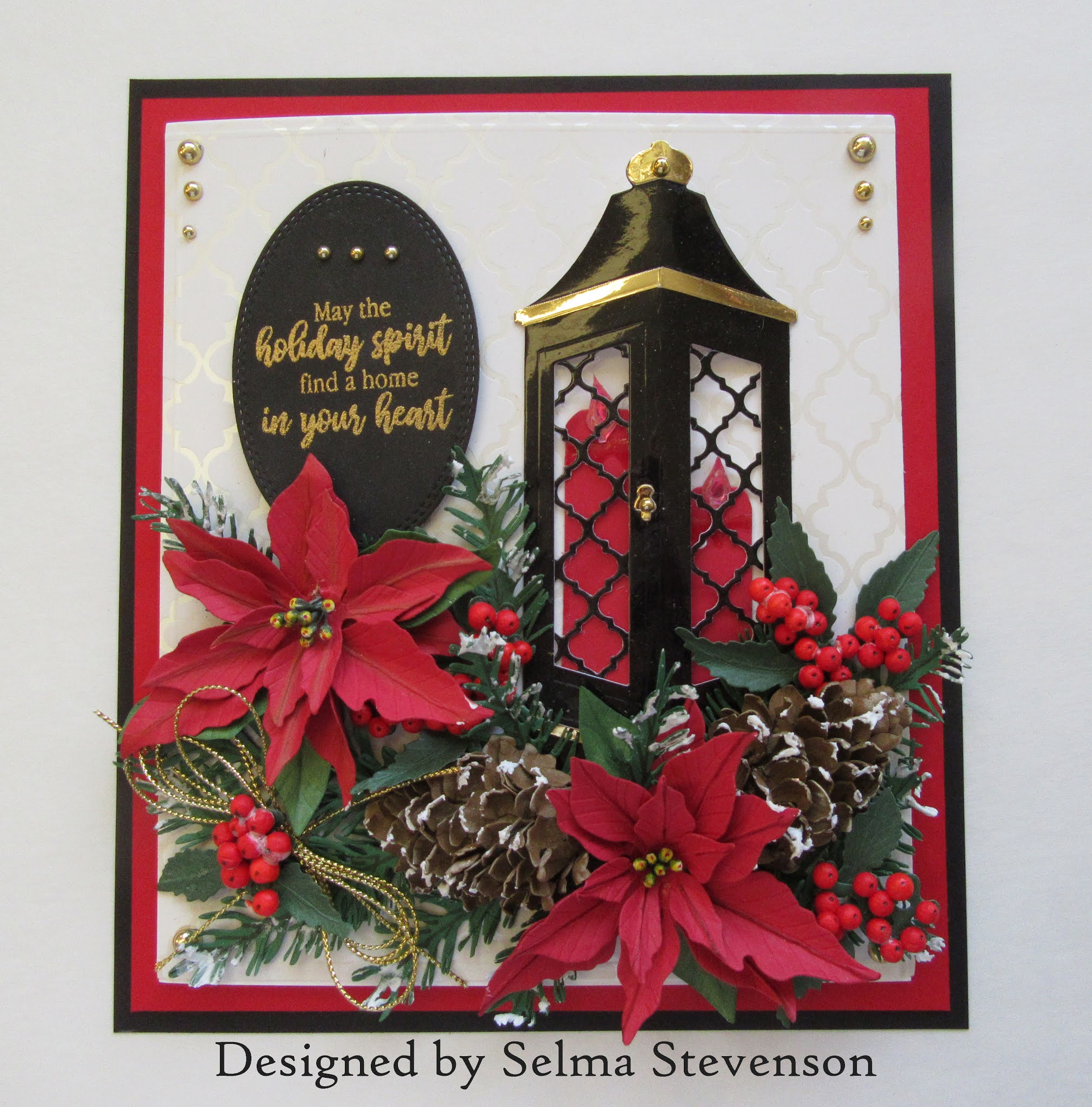 Recollections 12x12 Specialty Cardstock Paper Poinsettia