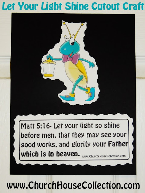 Let Your Light Shine Cutout Craft For Sunday School Kids- Matthew 5:16- Church House Collection