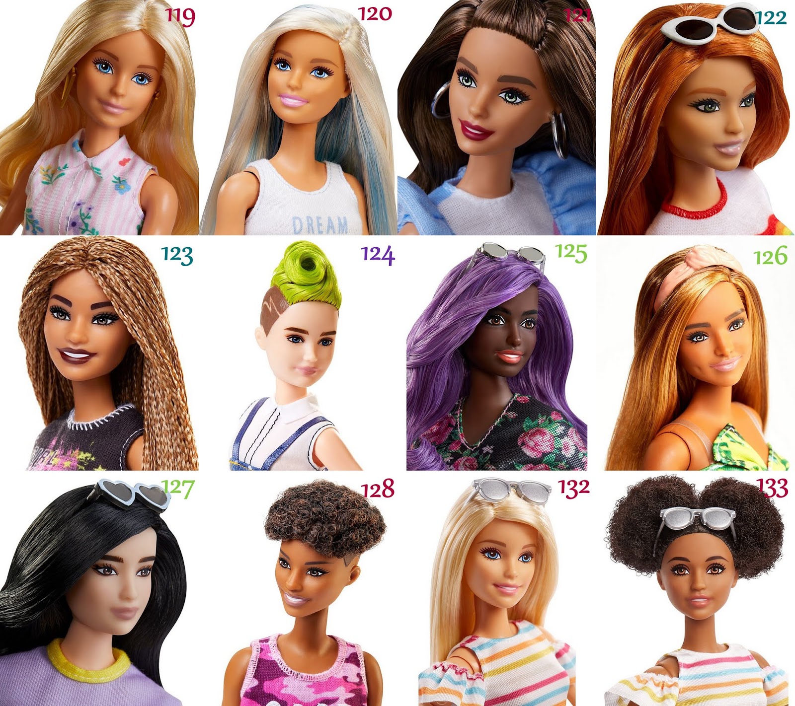que bonito Yohanita!: Barbie Fashionistas 2019: wave 2. Doll #123 y #126