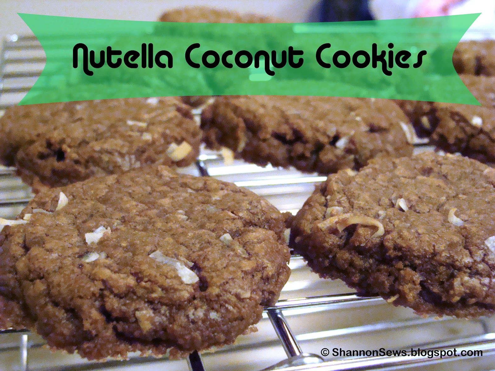 Shannon Sews Nutella Coconut Cookies easy and delicious!