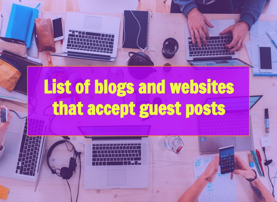 Websites that accept Guest Posts