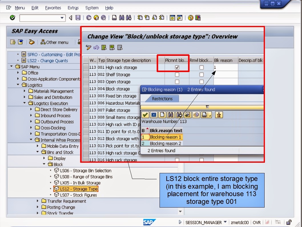 青蛙SAP分享 Froggy's SAP sharing WMS Controls Blocking Storage Types and