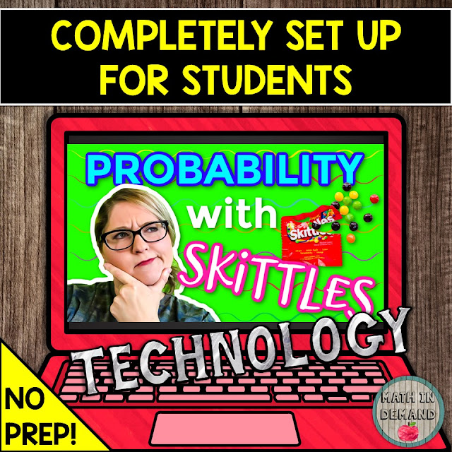 Probability with Skittles Activity in Google Slides Distance Learning