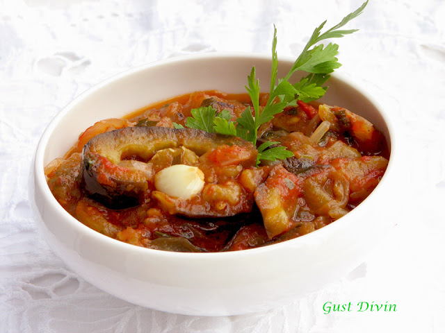 Mancarica de vara cu vinete, ardei copt si rosii