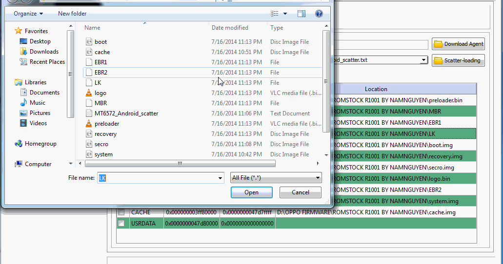 Oppo Smartphone wipe data and cache failed