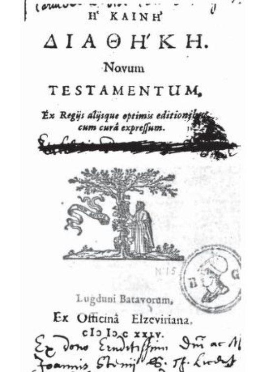 New testament of Elzevir 1624