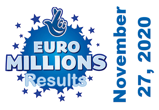 EuroMillions Results for Friday, November 27, 2020 EuroMillions Results for Friday, November 27, 2020
