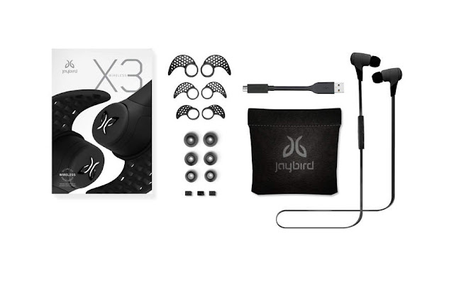 Jaybird X3 Wireless packaging contents