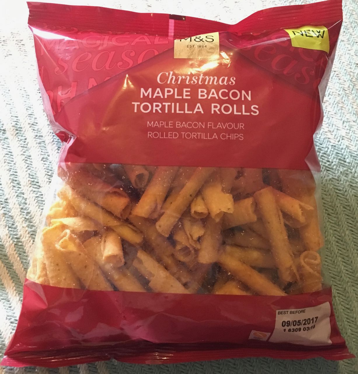 FOODSTUFF FINDS Christmas Maple Bacon Tortilla Rolls (Marks and FOODSTUFF FINDS Christmas Maple Bacon Tortilla Rolls (Marks and