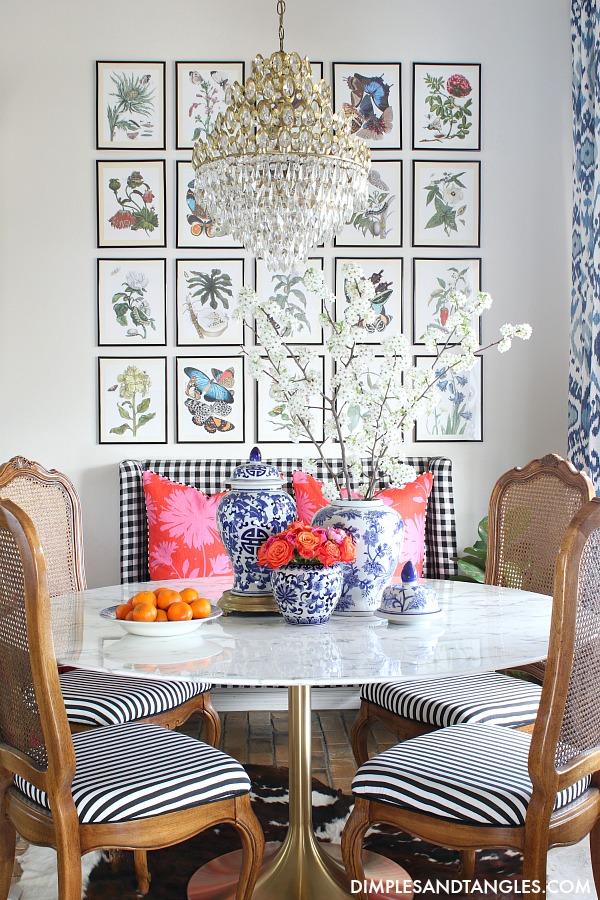 A New Look For Our Breakfast Nook Dimples And Tangles A New Look For Our Breakfast Nook, Round Nook Table