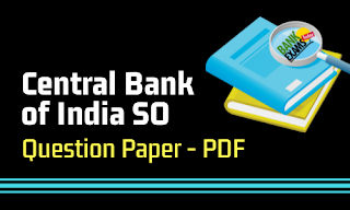 Central Bank of India SO Question Paper - PDF