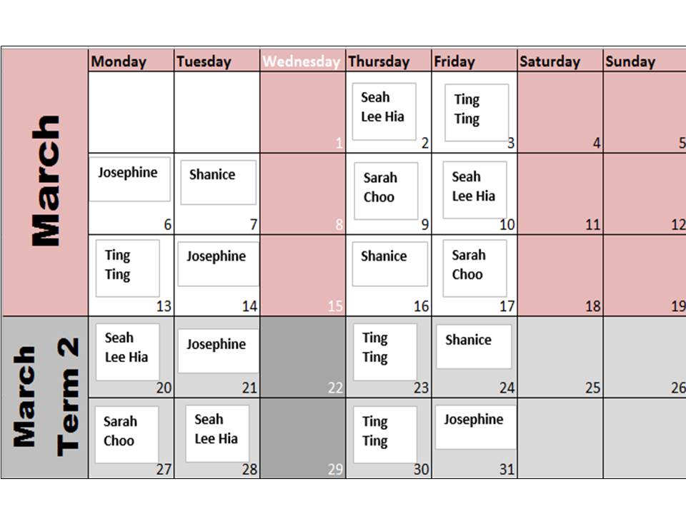 Nanyang Artistic Gymnastics Blog 2017 Term 1 Gymnastic Schedule