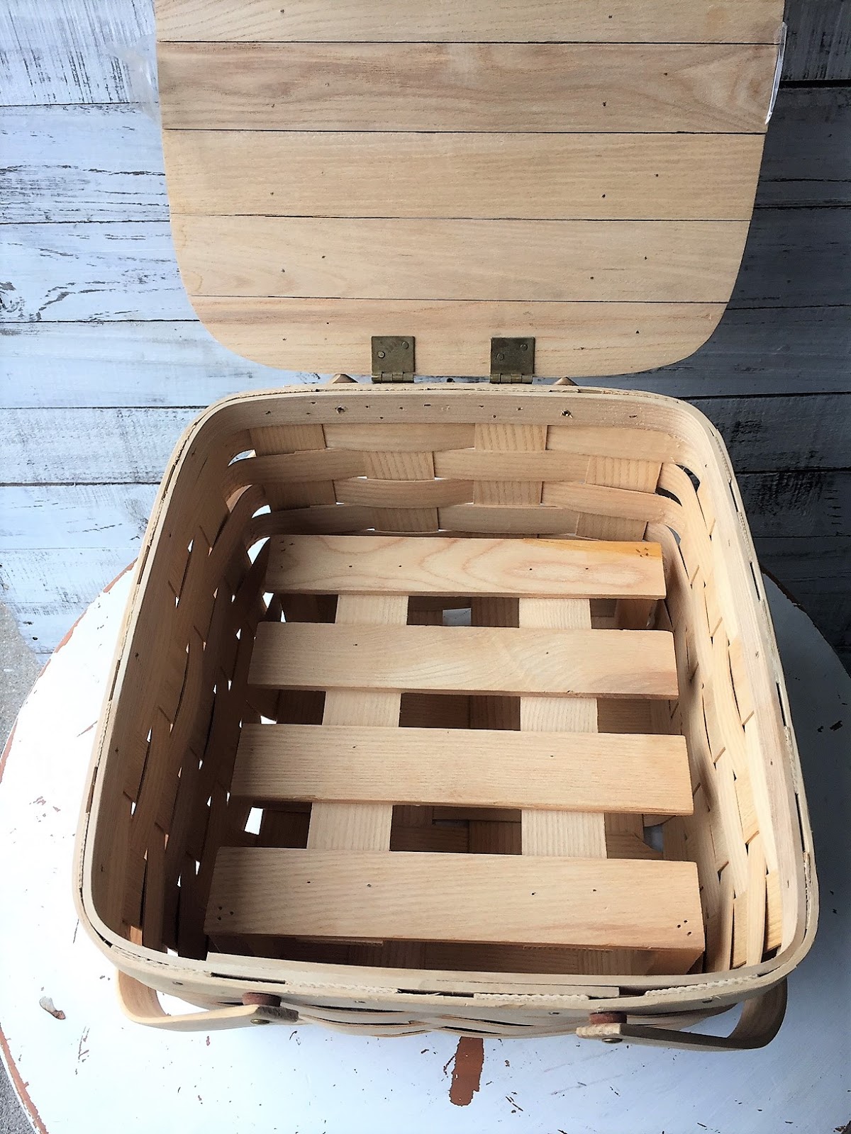 Goodwill Picnic Basket French Style Upcycle Organized Clutter