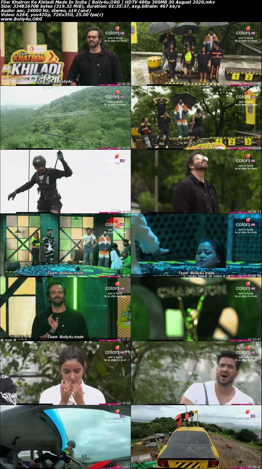 Khatron Ke Khiladi HDTV 480p 300MB 30 August 2020 Download