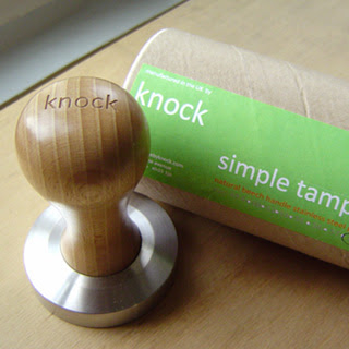 Wooden handle coffee tamper by Knock