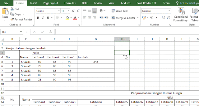 Cara Perataan Teks di Excel (https://ozaz-7.blogspot.co.id/)