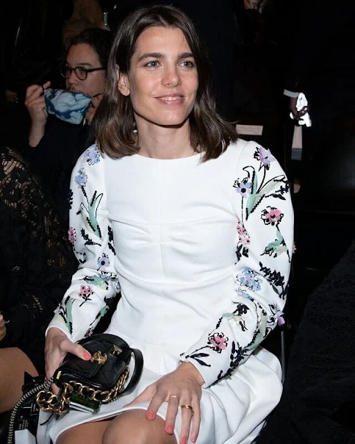 Charlotte Casiraghi wore a new embroidered dress from the Resort 2022 collection of Chanel. Chanel Cruise 2021/22 collection