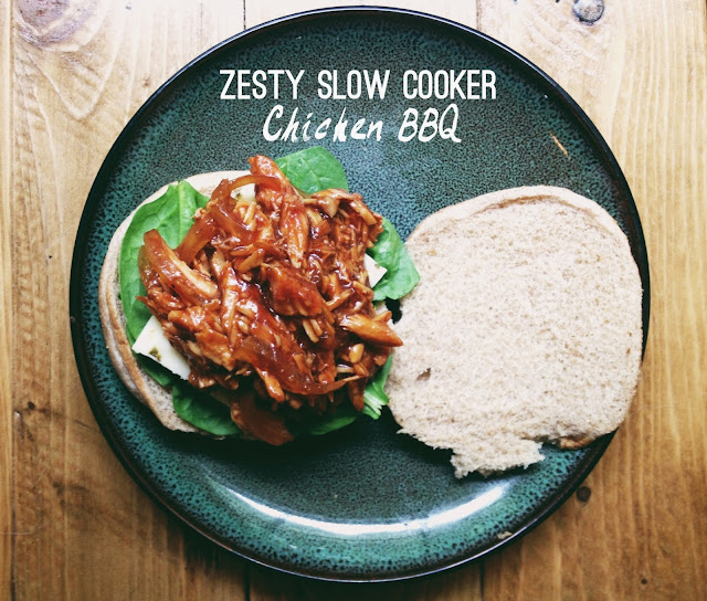 Captured Thoughts Zesty Slow Cooker Chicken Barbecue