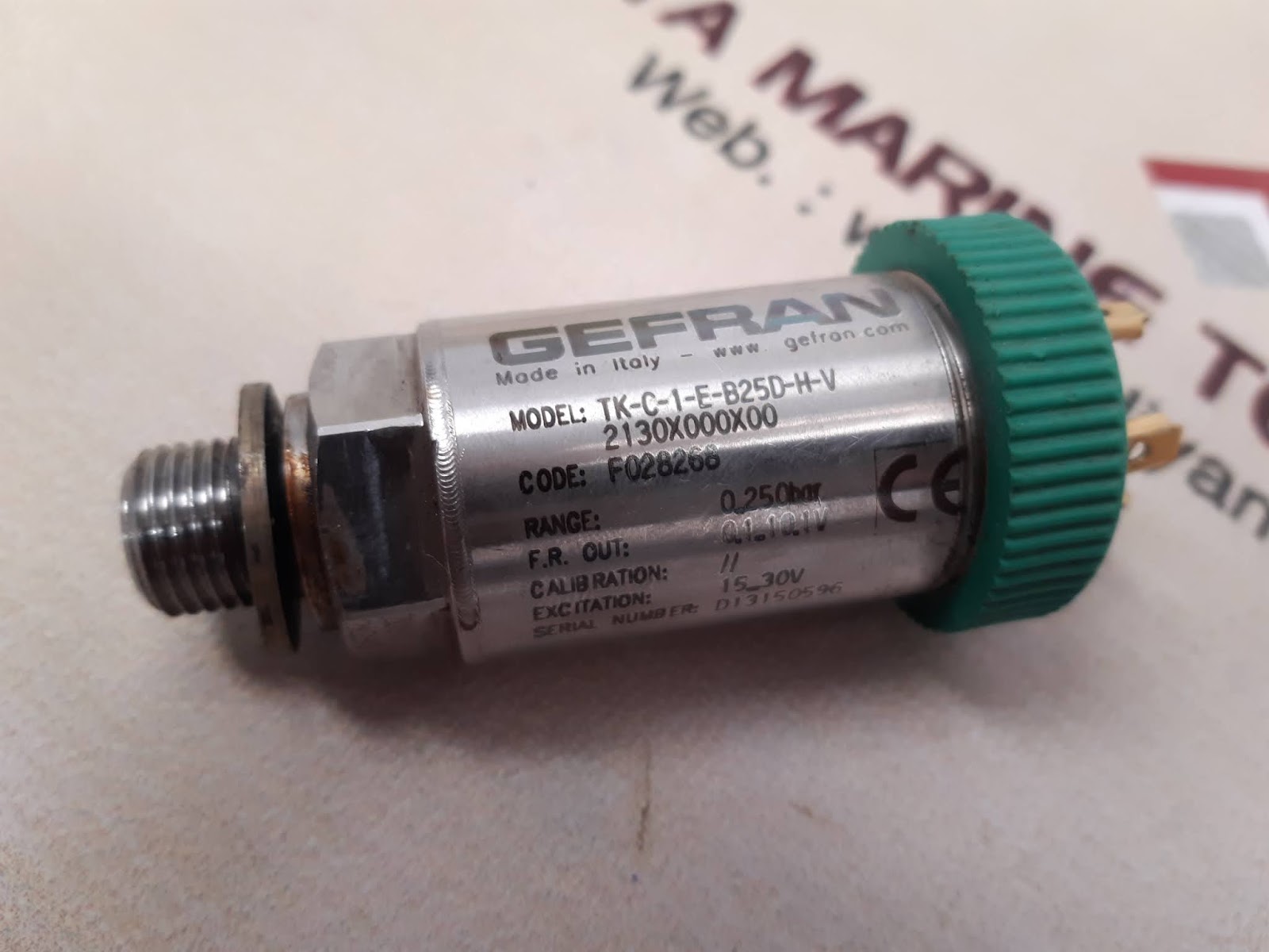 GEFRAN TKC1EB25DHV PRESSURE TRANSMITTER Aeliya Marine