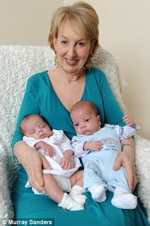 Image: Single mother, 58, gives birth to IVF twins
