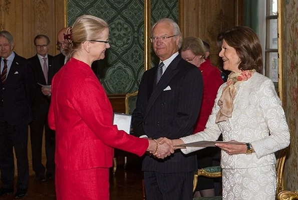 King Carl XVI Gustaf and Queen Silvia attended a medal presentation