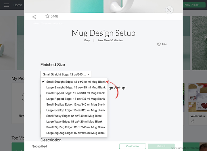 Cricut Design Space Mug Project
