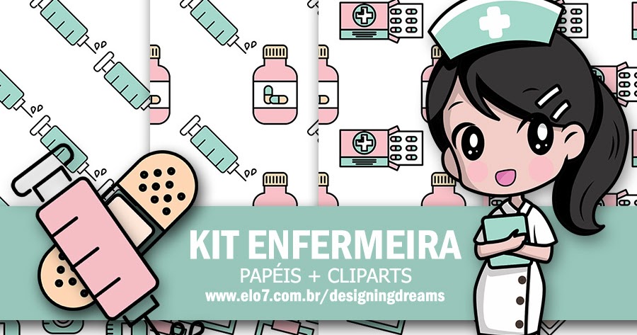 Kit Digital Enfermeiras  Elo7 Produtos Especiais