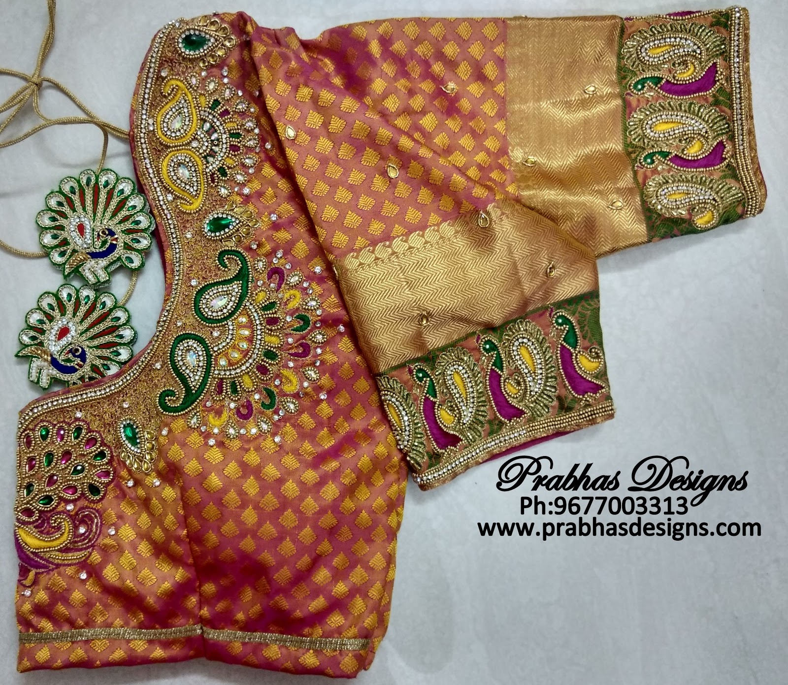 Aari Embroidery classes by Prabhas Designs: Annam Designed Aari ...