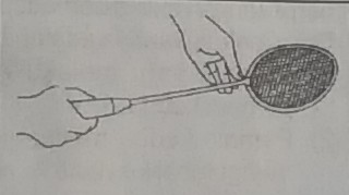 Teknik atau cara memegang raket bulutangkis ada empat cara yaitu cara memegang raket grip dengan memutar putaran kekiri disebut dengan pegangan cara