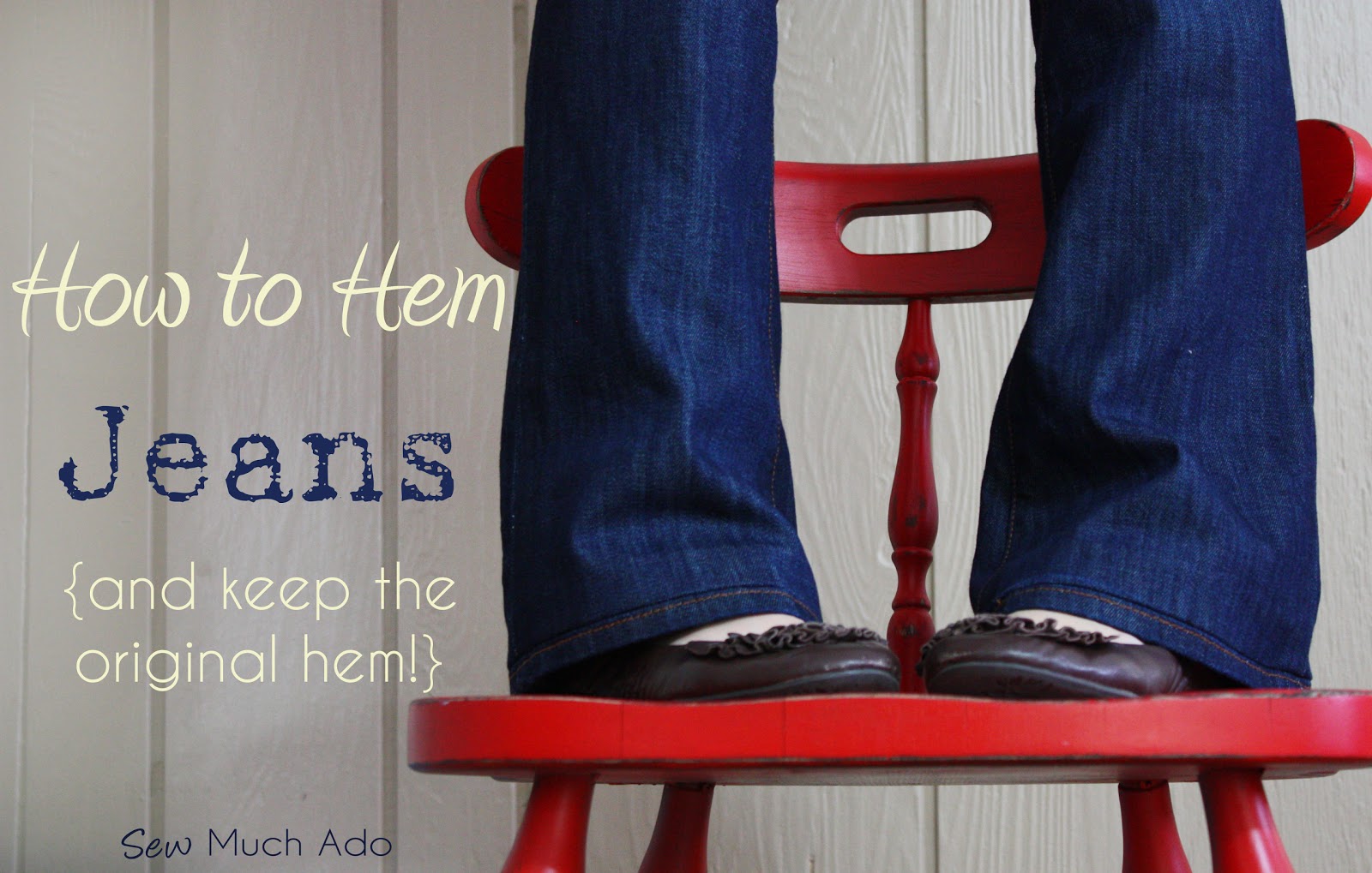 Tag fat radioaktivitet Lav vej How to Hem Jeans {And Keep The Original Hem} Tutorial