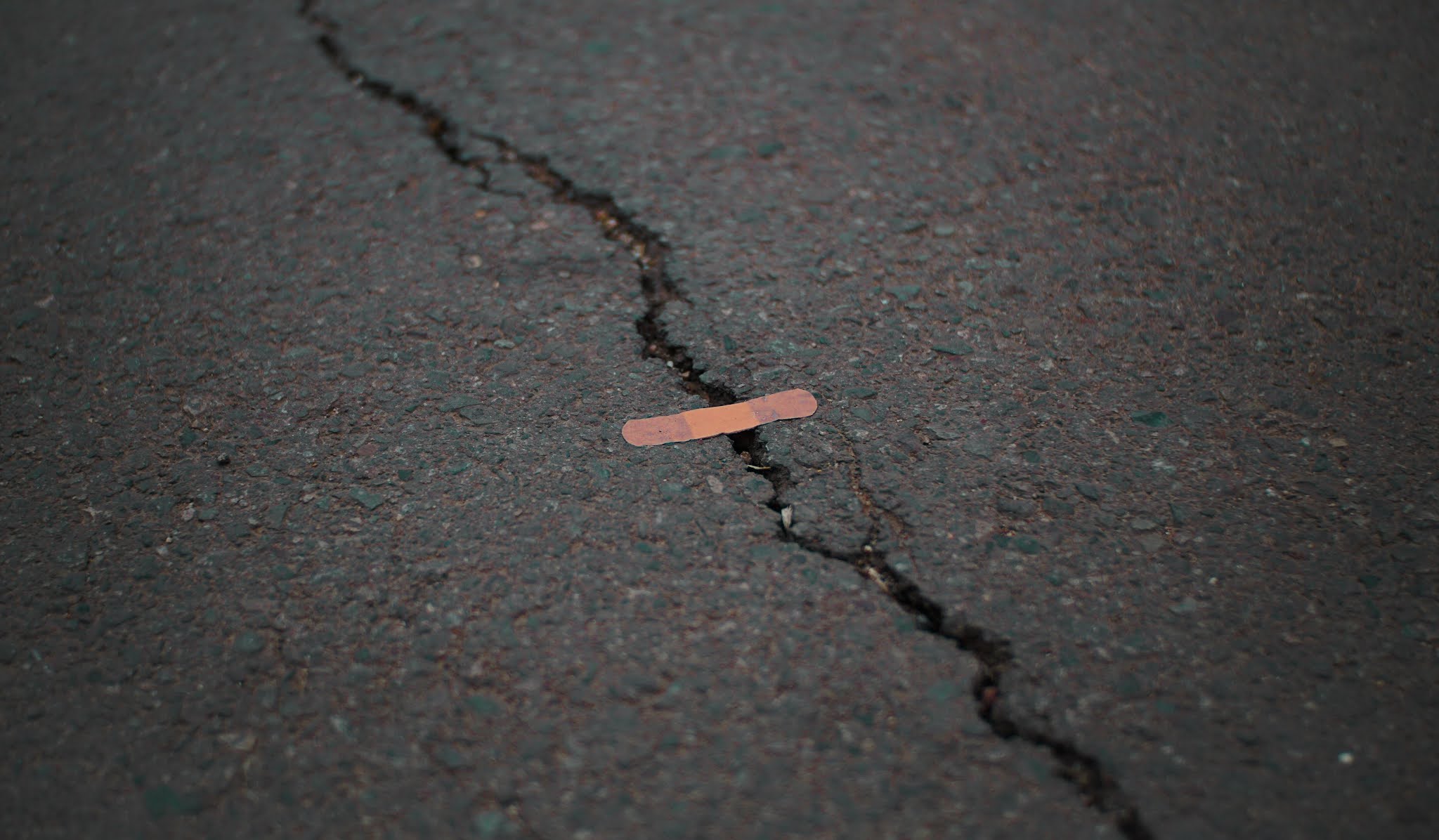 Bandaged on Road Funny Photo