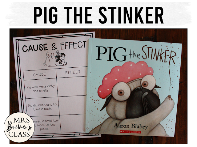 Pig the Stinker Pig the Grub book study activities unit with Common Core aligned literacy companion activities for Kindergarten and First Grade